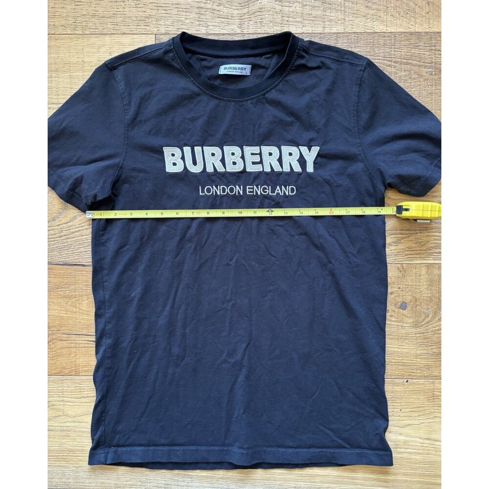 Burberry London England Logo Cotton T-Shirt Black LuxuryStreetwear Designer Sz L - Picture 3 of 7